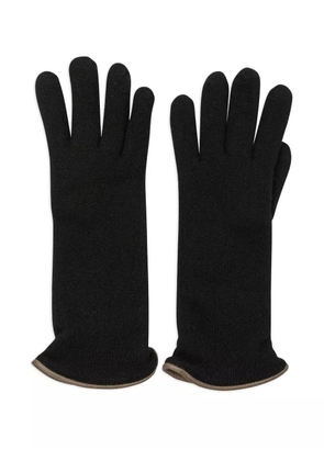 Restelli cuffed cashmere gloves - Black