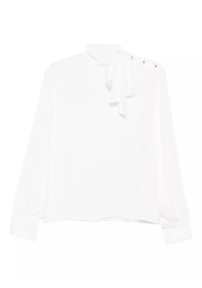 LIU JO bow-detail button-fastening top - White