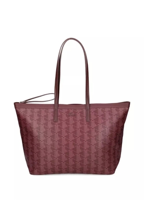 Lacoste embossed handle tote bag - Red