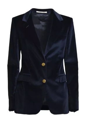 Tagliatore button-fastening velvet blazer - Blue