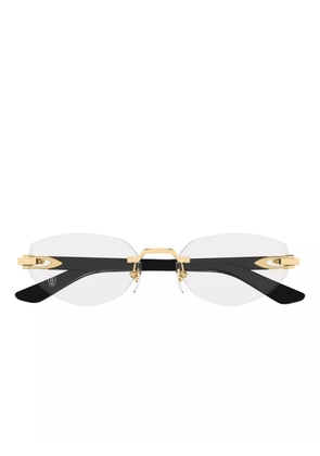 Cartier Eyewear geometric-frame rimless glasses - Black