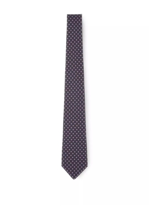 Kiton patterned silk tie - Grey