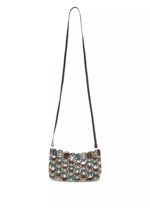 Rabanne disc-detailing cross bag - Silver