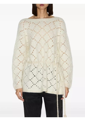 ISABEL MARANT Merida diamond-pattern pullover - Neutrals