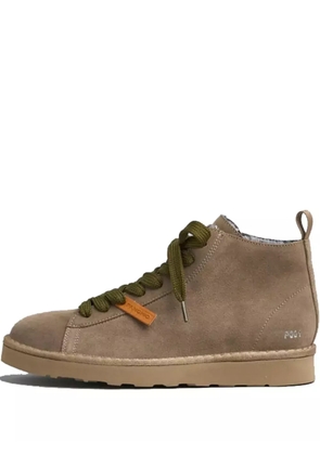 PANCHIC lace-up suede boots - Brown