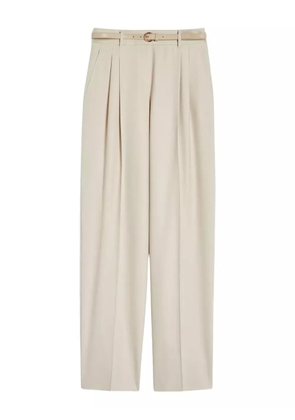 Max Mara pleated-front belted trousers - Neutrals