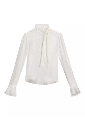 ISABEL MARANT Raphaella ruffled-cuff blouse - White