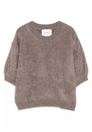Lisa Yang crew-neck top - Brown