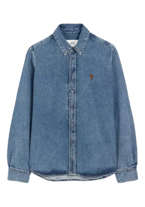AMI Paris Ami De Coeur buttned cotton shirt - Blue