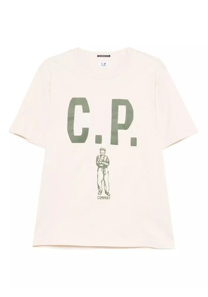 C.P. Company mercerized crew-neck T-shirt - Neutrals