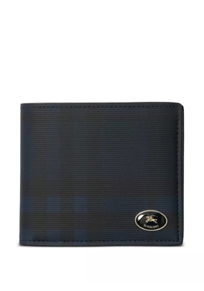 Burberry check-pattern Equestian Knight stamp wallet - Blue