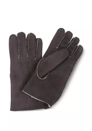 Eleventy suede gloves - Brown