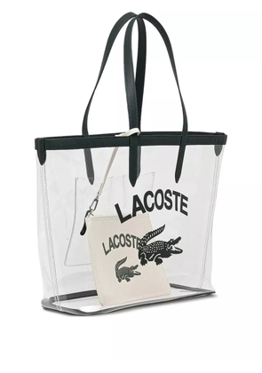 Lacoste Anna crocodile-logo transparent tote bag - White