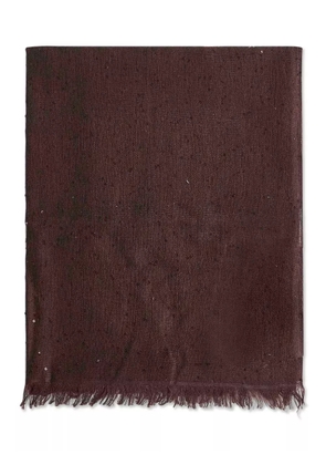 Brunello Cucinelli sequin-embellished fringed scarf - Brown