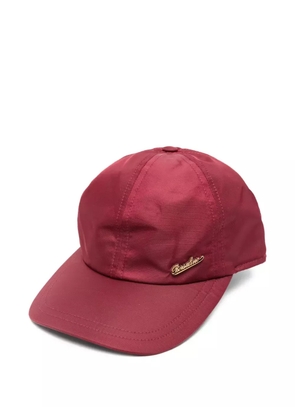 Borsalino logo-appliqué cap - Red
