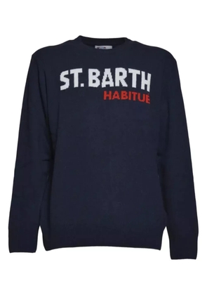 MC2 Saint Barth logo crew-neck sweater - Blue