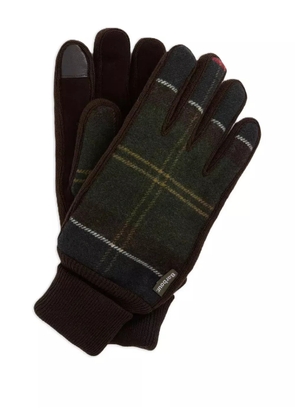 Barbour tartan-paneled gloves - Brown