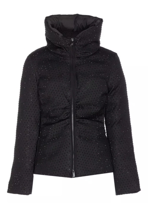 PINKO strass-embellished high-neck jacket - Black
