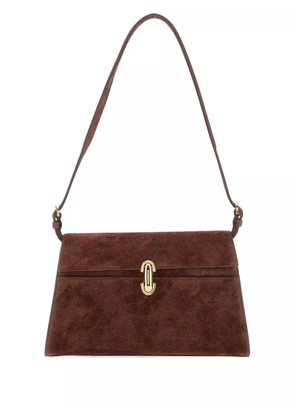 Savette Symmetry suede shoulder bag - Brown