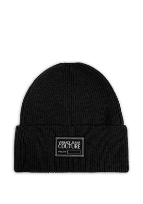 Versace Jeans Couture logo patch beanie - Black