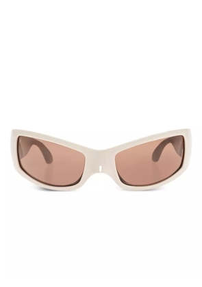 Balenciaga Eyewear Rectangle Frame Sunglasses - Brown
