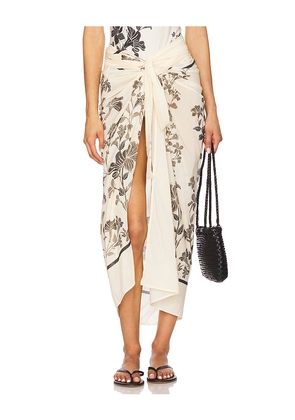 Agua by Agua Bendita Lavanda Skirt in Ivory.