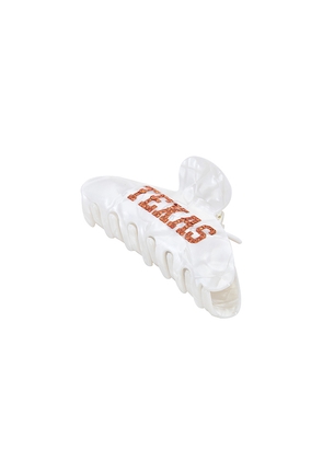 BaubleBar University Of Texas At Austin Hair Claw Clip in White.