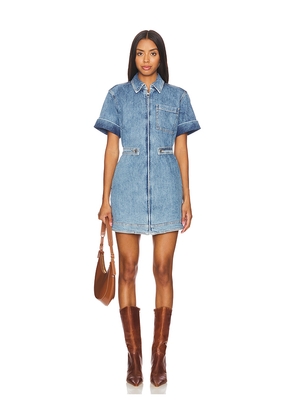 SIMKHAI Sandler Mini Dress in Denim-Medium. Size L. Also in M.