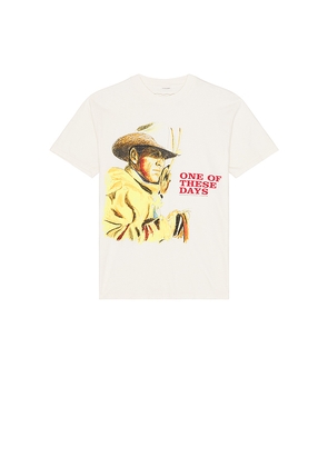 ONE OF THESE DAYS Tomorrow Never Knows Tee in Cream. Size S. Also in XL/1X.
