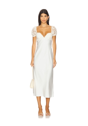 LPA Nicola Midi Dress in Cream. Size S. Also in XS, XXS.
