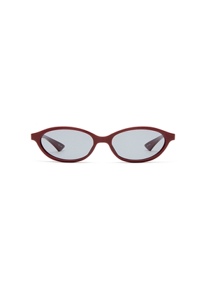 Le Specs Duskfall Sunglasses in Burgundy.