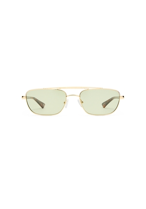 Le Specs Le Mimi Sunglasses in Metallic Gold.