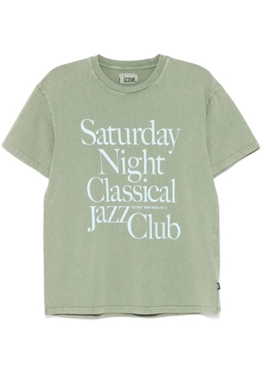 izzue slogan-print T-shirt - Green