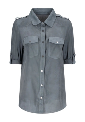 Salvatore Santoro leather shirt - Grey