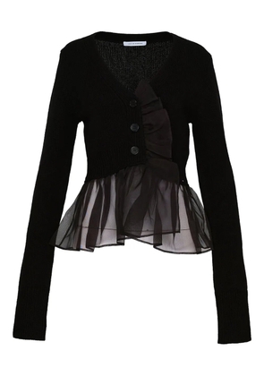 Cecilie Bahnsen Phlox ruffled knit cardigan - Black