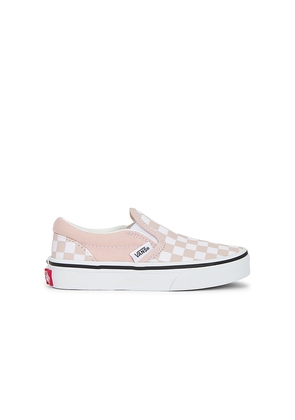 Vans Kids Classic Slip-On in Pink. Size 1. Also in 11, 12, 12.5, 13.
