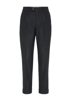 Brunello Cucinelli virgin wool-blend straight-leg trousers - Black