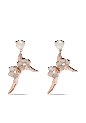 Shaun Leane cherry blossom drop earrings - Pink