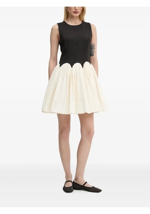 NEVER FULLY DRESSED scalloped-hem mini dress - Black