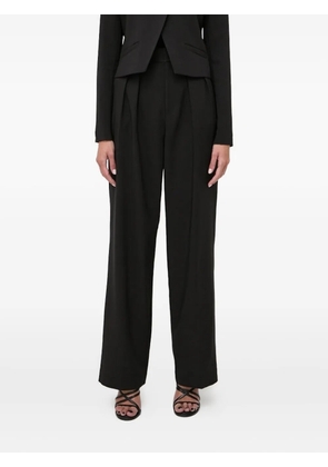 Custommade pleated jewel-embellished straight trousers - Black