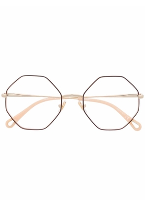 Chloé Eyewear geometric-frame glasses - Gold