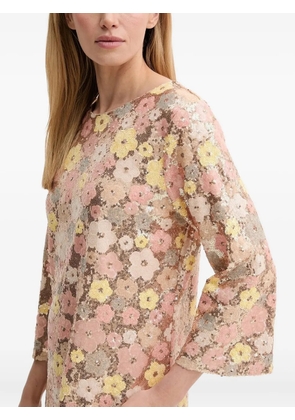 Bruuns Bazaar AlternifoliusBBKeiran sequin floral mini dress - Neutrals