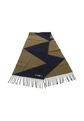 Hermès Pre-Owned 2020s zigzag cashmere scarf - Blue
