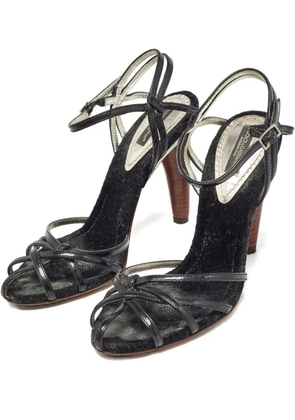 Dolce & Gabbana Pre-Owned 100mm patent-leather sandals - Black