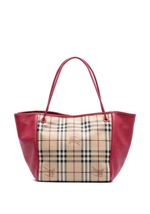 Burberry Pre-Owned 2000-2017 Small Haymarket Check Coated Canvas Canterbury tote bag - Brown