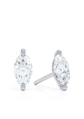 LOEV 18kt white gold The Marquise diamond stud earrings - Silver