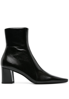 Saint Laurent pointed-toe panelled boots - Black
