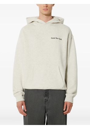 Awake NY logo-embroidered hoodie - Grey