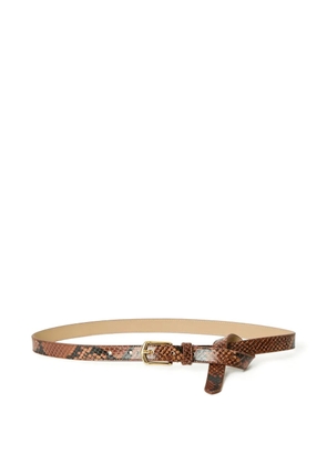 B-Low The Belt python-print knot belt - Brown