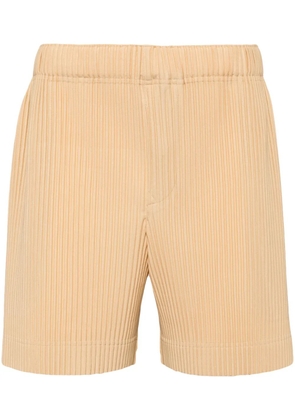 Homme Plissé Issey Miyake July pleated shorts - Yellow